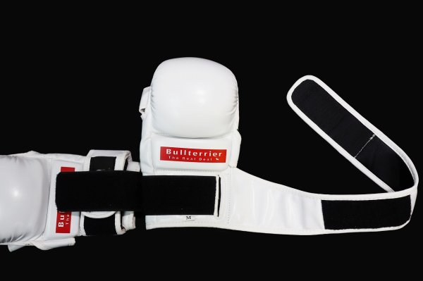 Photo13: BULL TERRIER MMA Gloves BASIC 6oz White (13)