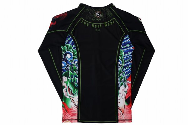 Photo5: BULL TERRIER Rashguard HOUOU Long Sleeve Black (5)