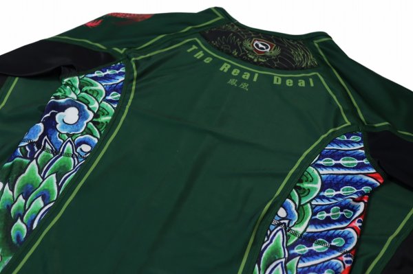 Photo7: BULL TERRIER Rashguard HOUOU Long Sleeve Green (7)