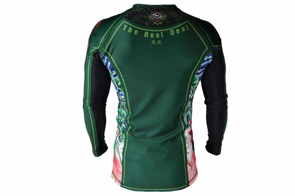 Photo3: BULL TERRIER Rashguard HOUOU Long Sleeve Green (3)