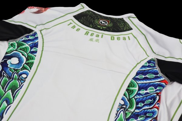 Photo7: BULL TERRIER Rashguard HOUOU Long Sleeve White (7)