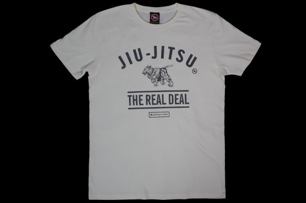 Photo1: BULL TERRIER T-Shirt JIU-JITSU Natural (1)