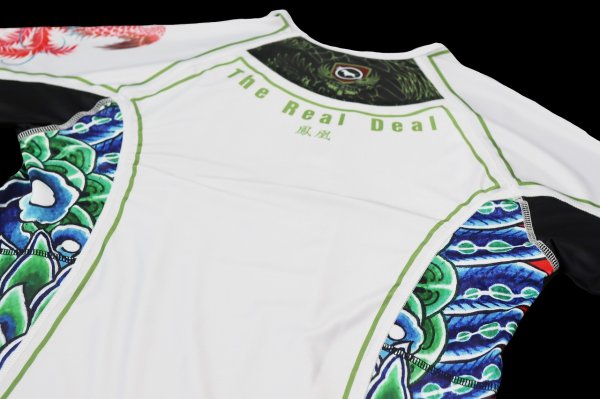 Photo7: BULL TERRIER Rashguard HOUOU Short Sleeve White (7)