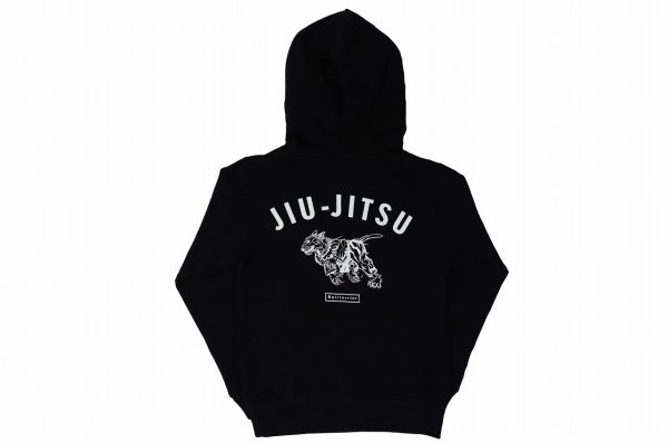 Photo2: BULL TERRIER Kids Hoodie Parka Jiu-Jitsu Black (2)