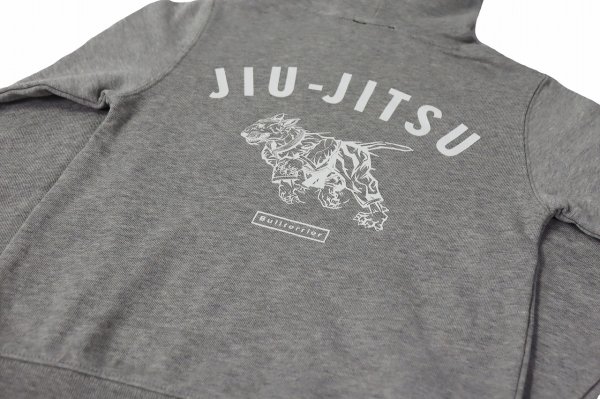 Photo4: BULL TERRIER Kids Hoodie Parka Jiu-Jitsu Gray (4)