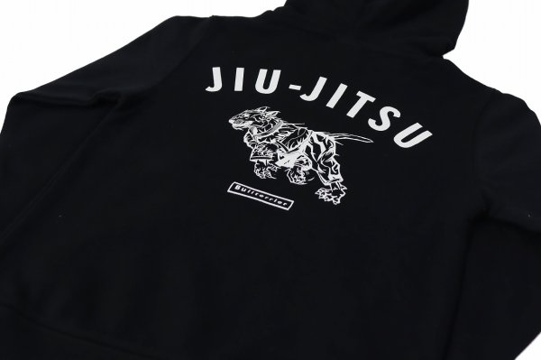 Photo4: BULL TERRIER Kids Hoodie Parka Jiu-Jitsu Black (4)