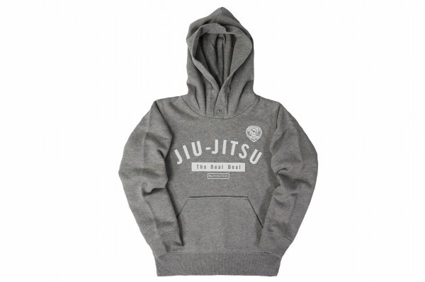 Photo1: BULL TERRIER Kids Hoodie Parka Jiu-Jitsu Gray (1)