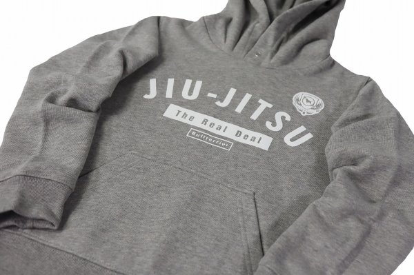 Photo3: BULL TERRIER Kids Hoodie Parka Jiu-Jitsu Gray (3)