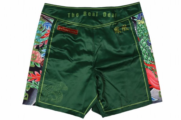 Photo5: BULL TERRIER Fight Shorts HOUOU Green (5)