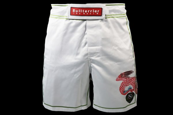 Photo2: BULL TERRIER Fight Shorts HOUOU White (2)
