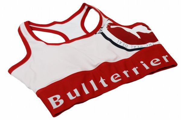 Photo3: BULL TERRIER Ladies Bra Top 2.0 White/Red (3)