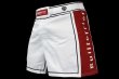 Photo1: BULL TERRIER Fight Shorts Short Fit TRADITIONAL 2.0 White/Red (1)