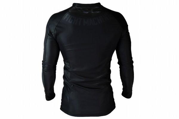 Photo3: BLACK BULL Rashguard BARKING Long Sleeve Black (3)