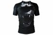 Photo1: BLACK BULL Rashguard BARKING Short Sleeve Black (1)