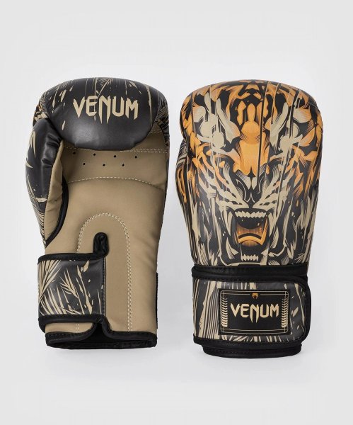 Photo1: VENUM Boxing Glove TIGER Black/Neon Orange (1)