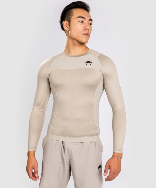 Photo1: VENUM Rashguard G-Fit AIR Long Sleeve Sand (1)