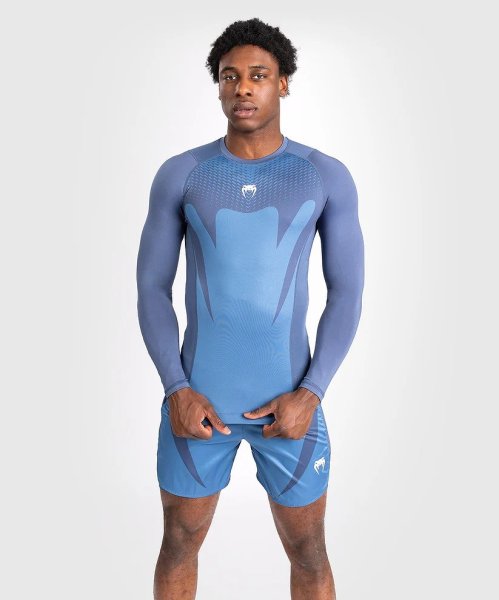Photo6: VENUM Rashguard ATTACK Long Sleeve Navy (6)