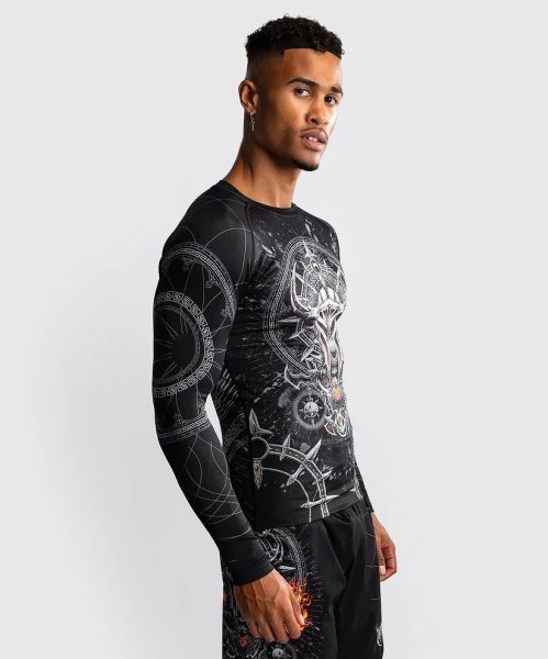 Photo5: VENUM Rashguard GLADIATOR 5.0 Long Sleeve Black/Silver (5)