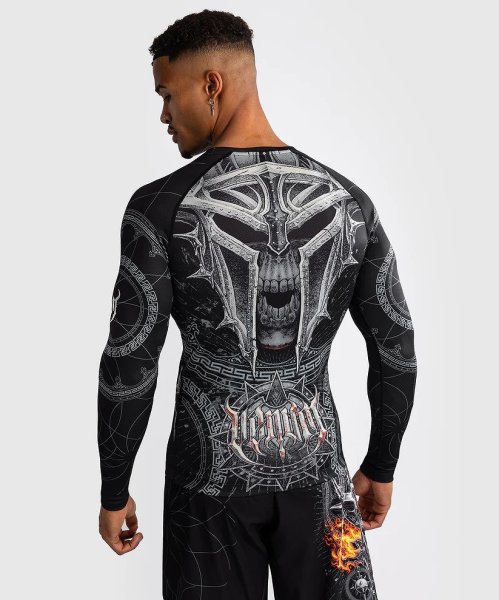 Photo2: VENUM Rashguard GLADIATOR 5.0 Long Sleeve Black/Silver (2)