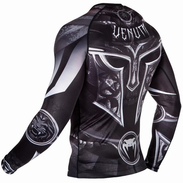 Photo5: VENUM Rashguard GLADIATOR3.0 Long Sleeve Black/White (5)