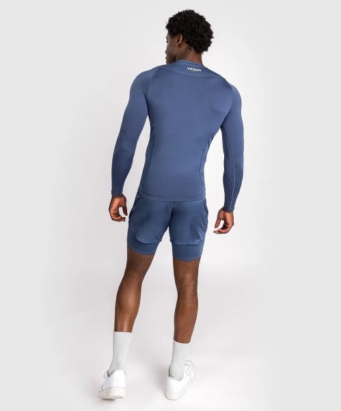 Photo3: VENUM Rashguard ATTACK Long Sleeve Navy (3)