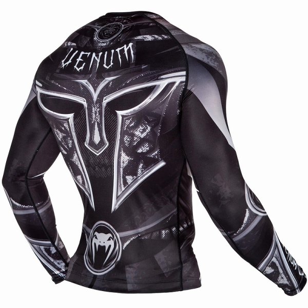 Photo6: VENUM Rashguard GLADIATOR3.0 Long Sleeve Black/White (6)