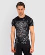Photo1: VENUM Rashuguard GLADIATOR 5.0 Short Sleeve Black/Silver (1)