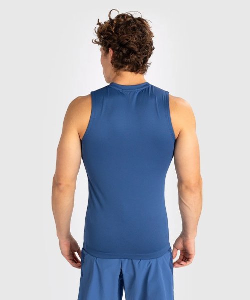 Photo2: VENUM Rashguard CONTENDER Sleeveless Blue (2)