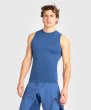 Photo1: VENUM Rashguard CONTENDER Sleeveless Blue (1)