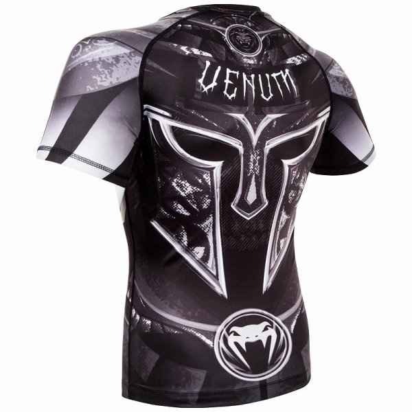 Photo3: VENUM Rashguard GLADIATOR3.0 Short Sleeve Black/White (3)
