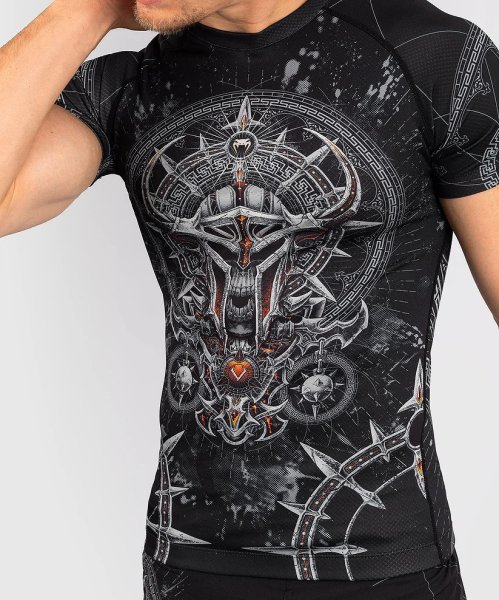 Photo5: VENUM Rashuguard GLADIATOR 5.0 Short Sleeve Black/Silver (5)