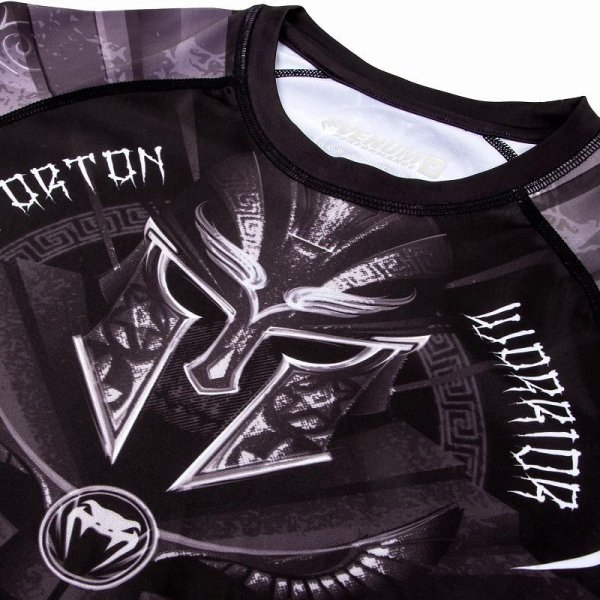 Photo5: VENUM Rashguard GLADIATOR3.0 Short Sleeve Black/White (5)