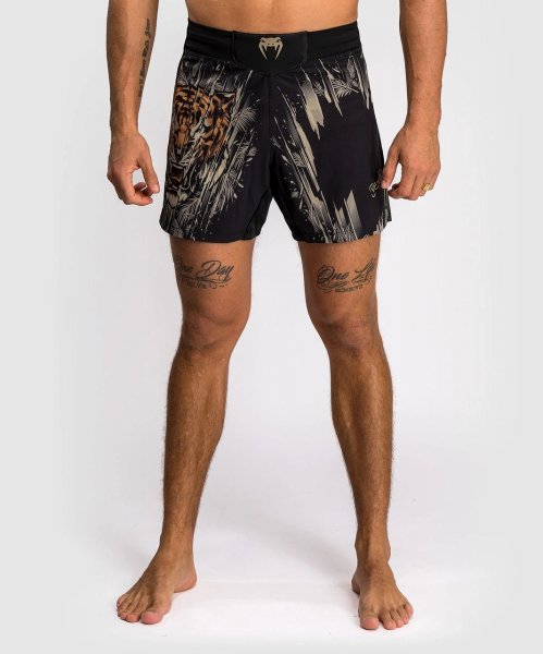 Photo2: VENUM Fight Shorts TIGER Black/Neon Orange (2)