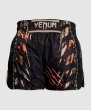 Photo3: VENUM Muay Thai Shorts TIGER Black/Neon Orange (3)