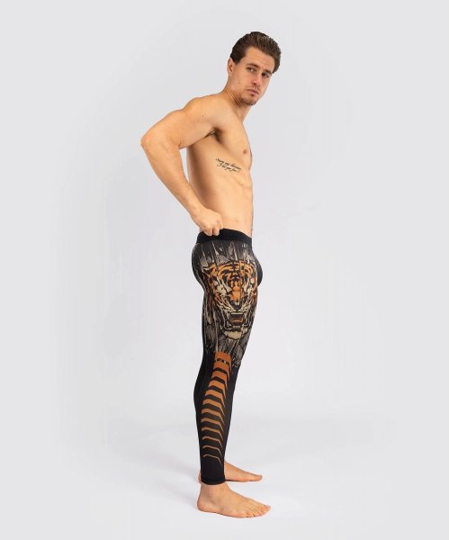 Photo6: VENUM Long Spats TIGER Black/Neon Orange (6)