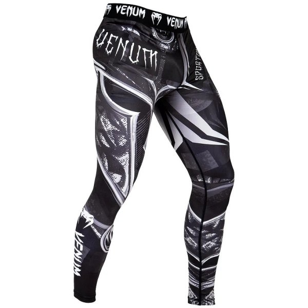 Photo2: VENUM Long Spats GLADIATOR 3.0 Black/White (2)