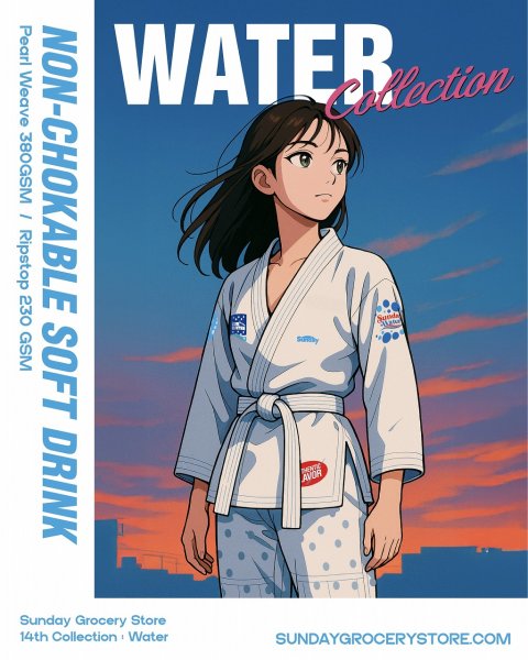 Photo16: SUNDAY GROCERY STORE Jiu Jitsu Gi Water White (16)