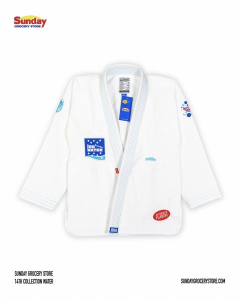 Photo1: SUNDAY GROCERY STORE Jiu Jitsu Gi Water White (1)