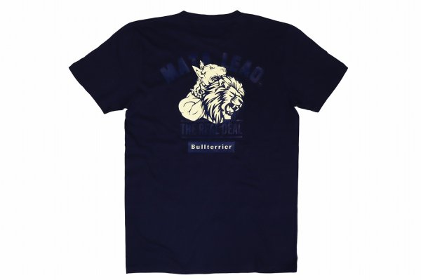 Photo2: BULL TERRIER T-Shirt MATA LEAO Navy (2)