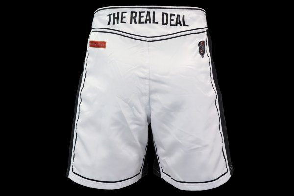 Photo3: BULL TERRIER Fight Shorts RANK 3.0 White (3)