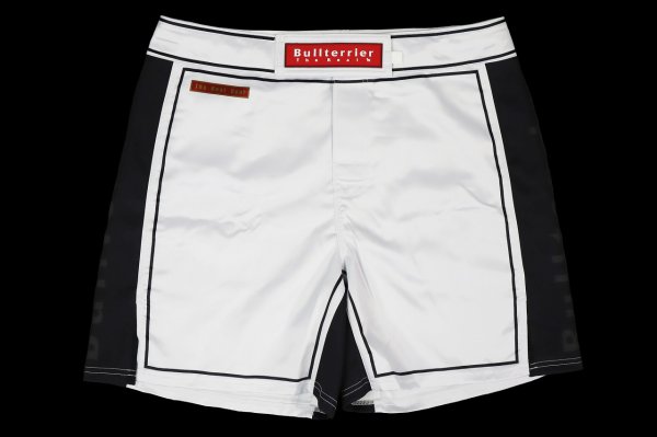 Photo4: BULL TERRIER Fight Shorts RANK 3.0 White (4)