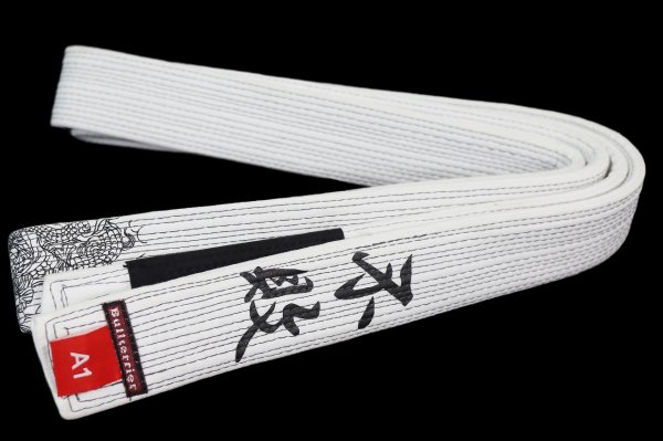 Photo1: BULLTERRIER Jiu Jitsu Belt FUHAI SPECIAL EDITION White (1)