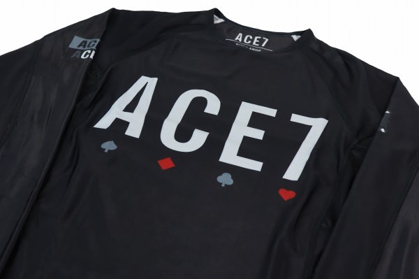 Photo6: ACE7 Rashguard 01 Long Sleeve Black (6)