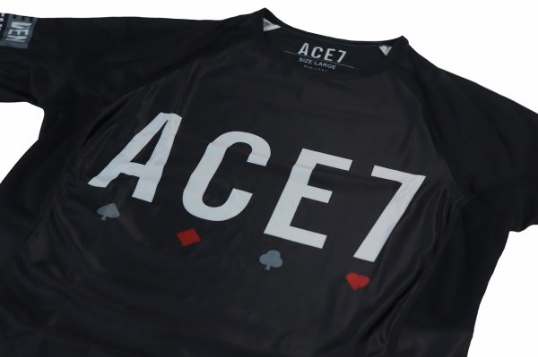 Photo6: ACE7 Rashguard 01 Short Sleeve Black (6)