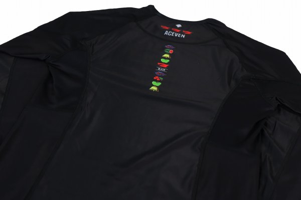Photo7: ACE7 Rashguard 01 Long Sleeve Black (7)