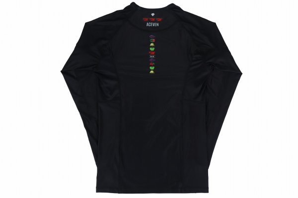 Photo5: ACE7 Rashguard 01 Long Sleeve Black (5)