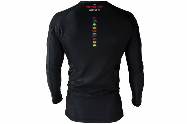 Photo3: ACE7 Rashguard 01 Long Sleeve Black (3)