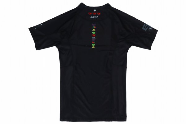 Photo5: ACE7 Rashguard 01 Short Sleeve Black (5)