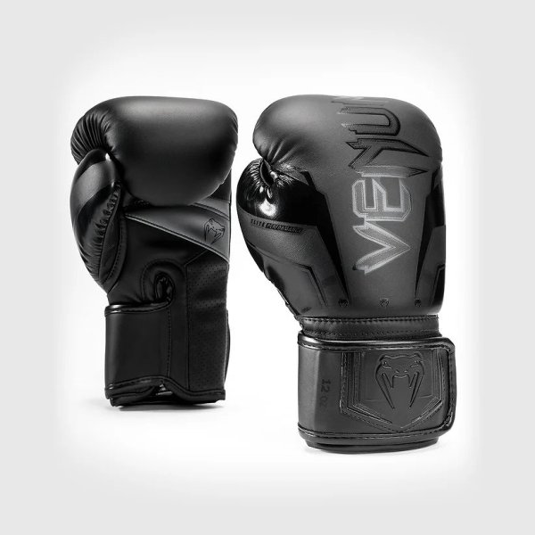 Photo1: VENUM Boxing Glove ELITE EVO Black/Black (1)