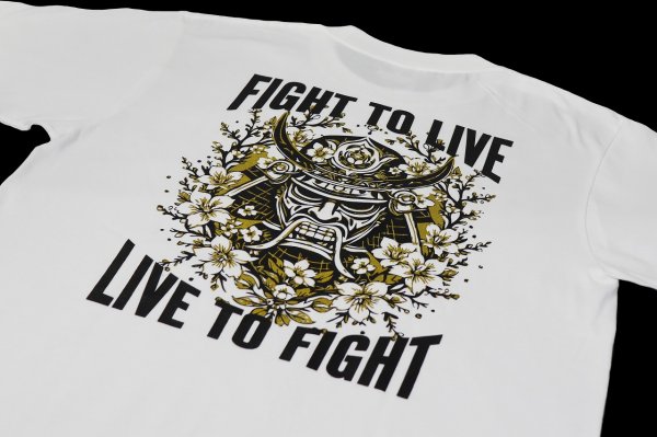 Photo4: BULL TERRIER KLEBER KOIKE Samurai T-Shirt White (4)